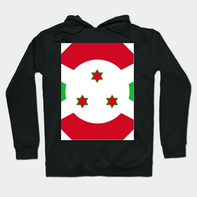 Marching Forward: Burundi's Flag as a Beacon of Progress Hoodie by Art Enthusiast